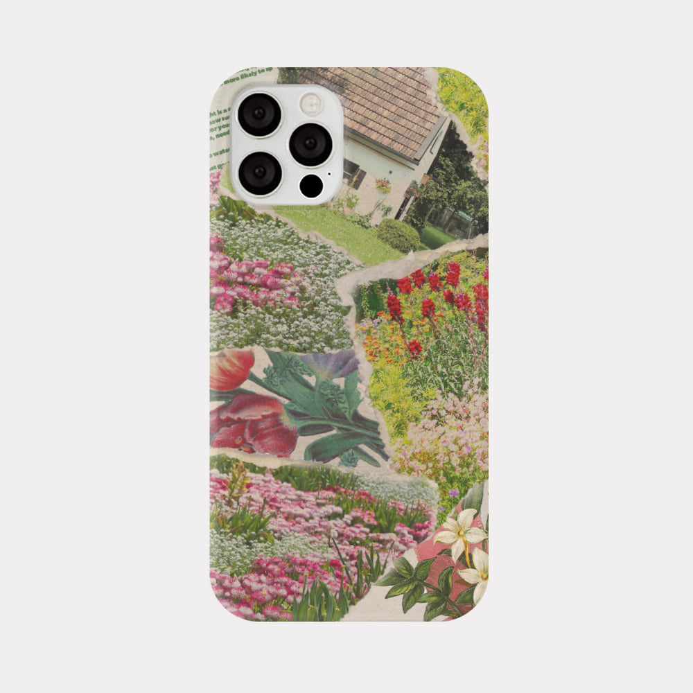 collage garden 디자인 [하드 폰케이스]아이폰14 13 12 미니 mini 엑스 프로 pro max 맥스 갤럭시 Z플립 핸드폰 감성